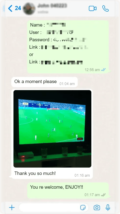 Client WhatsApp review